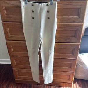 Zara Cream Straight Leg Pants